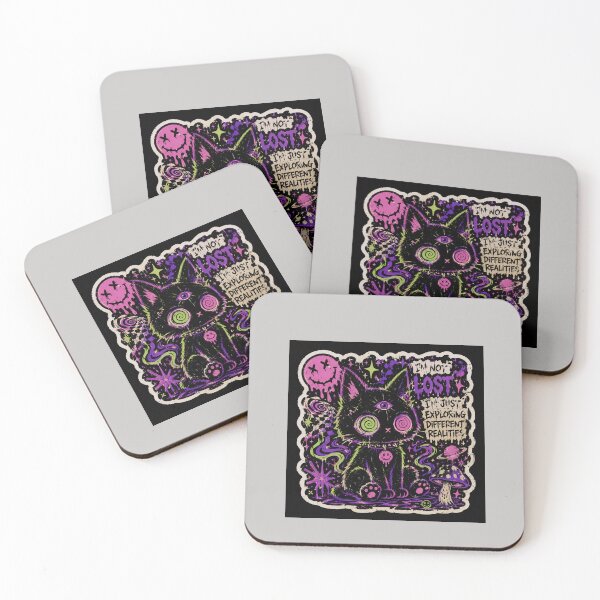 Item preview, "Embrace The Chaos" Psychedelic Cat Sticker designed and sold by Jamunakala1.