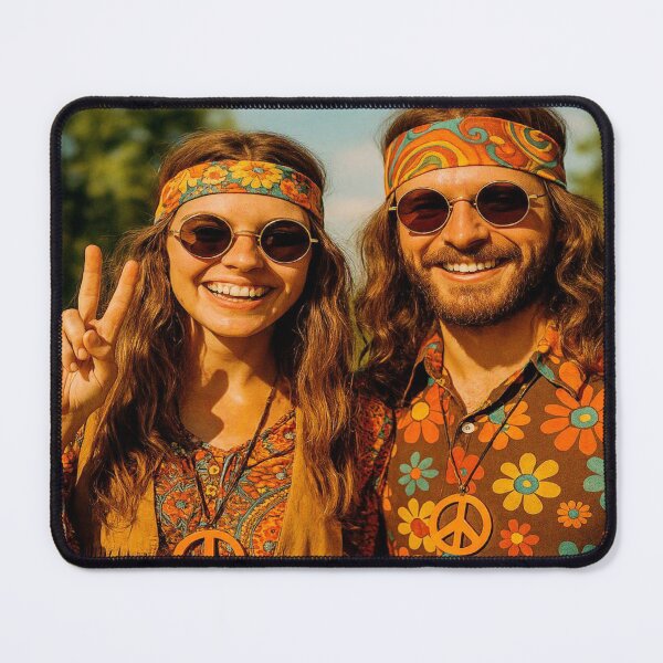 Item preview, Hippie Peace Duo in Peter Max Retro Freedom Style designed and sold by FotoworldEdel.