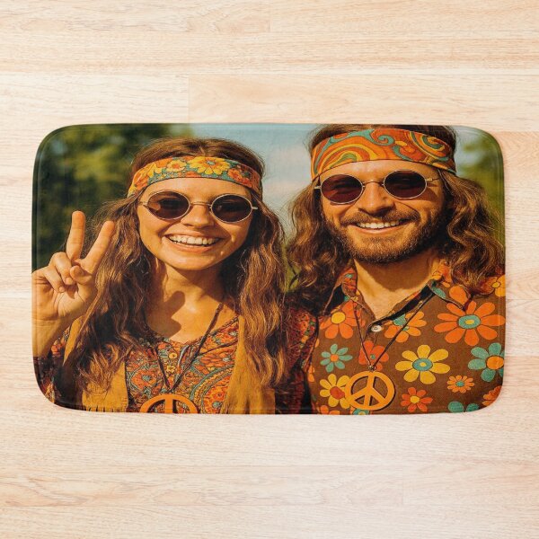 Item preview, Hippie Peace Duo in Peter Max Retro Freedom Style designed and sold by FotoworldEdel.