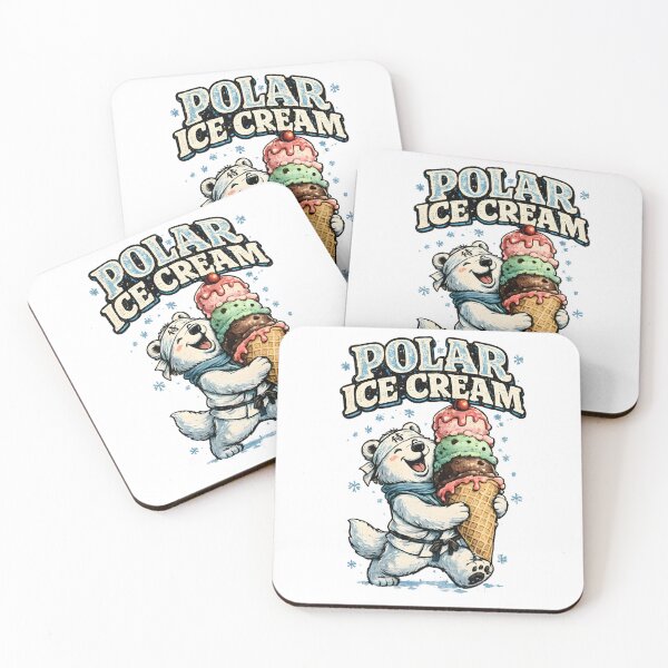 Item preview, Polar Ice Cream Vintage Mascot designed and sold by Drofted.