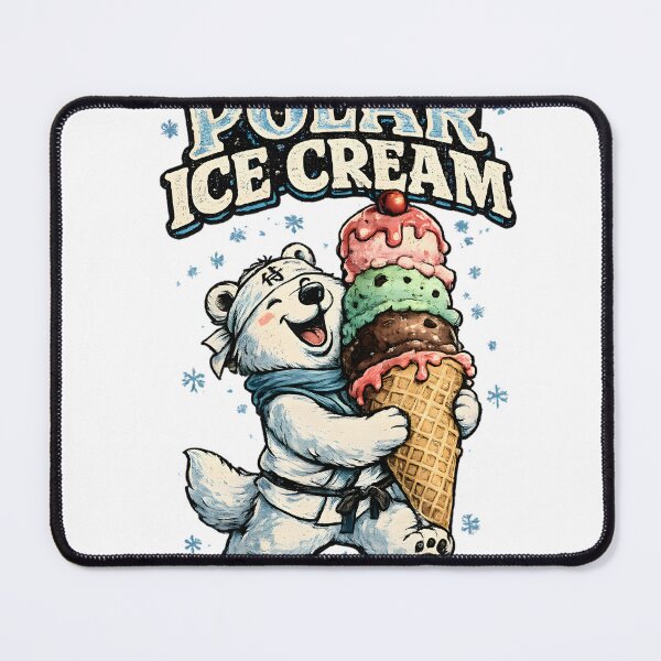Item preview, Polar Ice Cream Vintage Mascot designed and sold by Drofted.