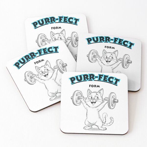 Item preview, Purr‑fect Form Cat Lifting Weights designed and sold by Snedsdigital.