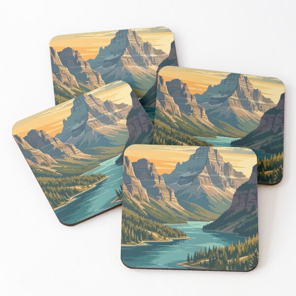 Item preview, Waterton Lakes National Park Canada Travel Vintage designed and sold by RareDeerArt.