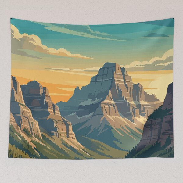 Item preview, Waterton Lakes National Park Canada Travel Vintage designed and sold by RareDeerArt.