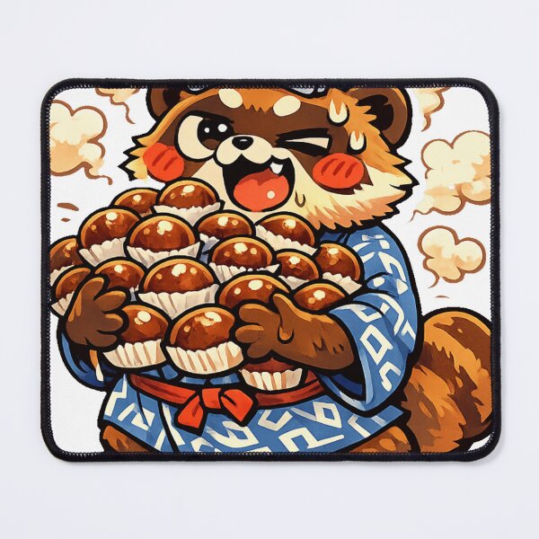 Item preview, Kawaii Tanuki with Onsen Manju Sticker | Funny Japanese Hot Spring Meme Animal designed and sold by kawaii animal store (in Japan).