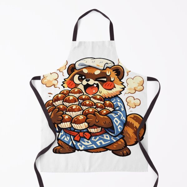 Item preview, Kawaii Tanuki with Onsen Manju Sticker | Funny Japanese Hot Spring Meme Animal designed and sold by kawaii animal store (in Japan).