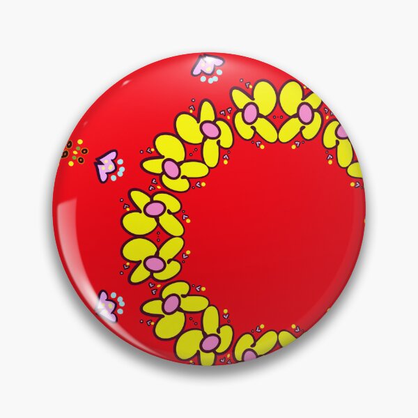 Item preview, Red and Yellow Flower Ring Mandala Pattern designed and sold by Tinsleybluebell.