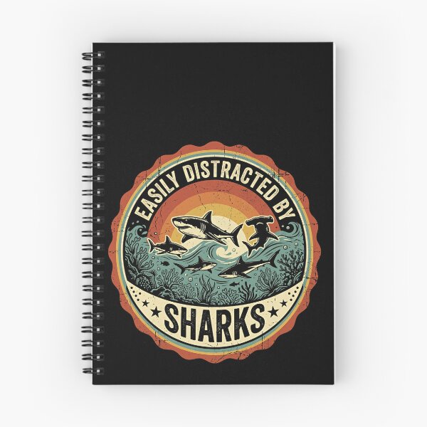 Item preview, Easily Distracted By Sharks Ocean Lover Marine Life Enthusiast designed and sold by HumansStuck12.