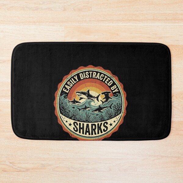 Item preview, Easily Distracted By Sharks Ocean Lover Marine Life Enthusiast designed and sold by HumansStuck12.