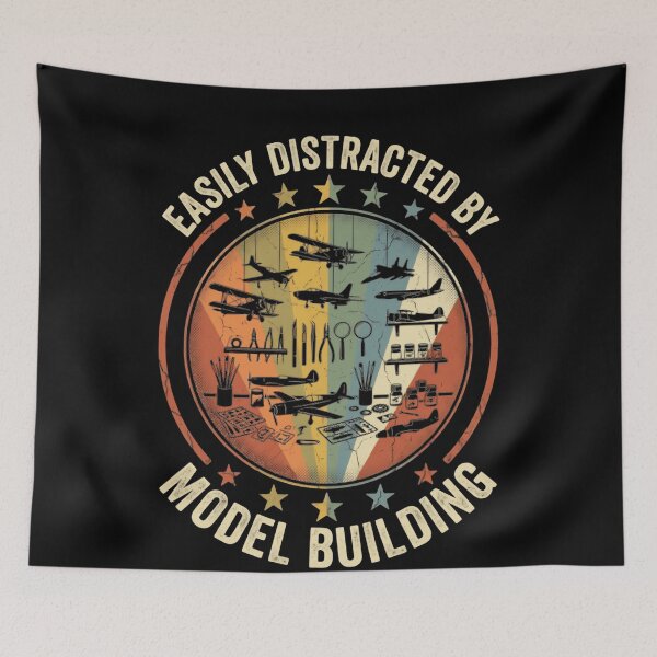 Item preview, Easily Distracted By Model Building Scale Modeler Hobbyist designed and sold by JonesFlora2025.