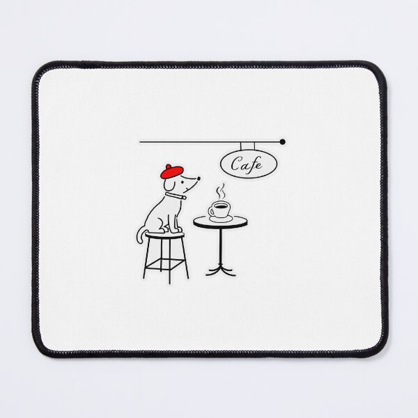 Item preview, Cozy French Cafe Puppy designed and sold by pinkystickstore.