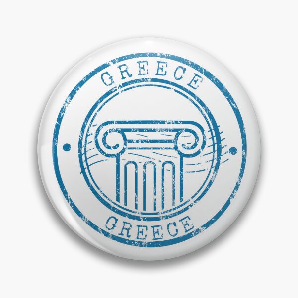 Item preview, Retro Greece Passport Stamp Ancient Column Design designed and sold by chaaval.