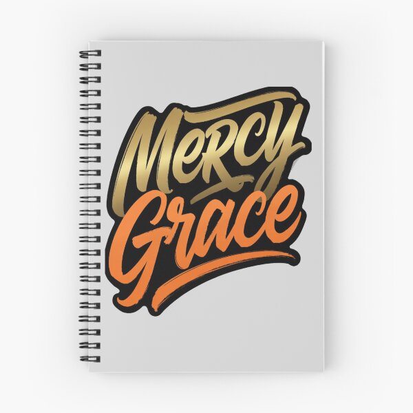 Item preview, Mercy Grace,  Brush Script Logo | Gold & Orange Typography Design designed and sold by KINGDOM GOLD STUDIO.