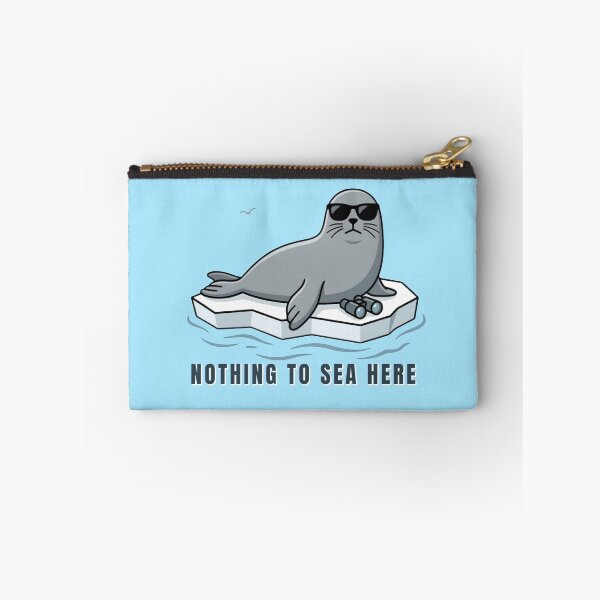 Item preview, Nothing To Sea Here | Funny Cool Seal Pun designed and sold by Nabzea.