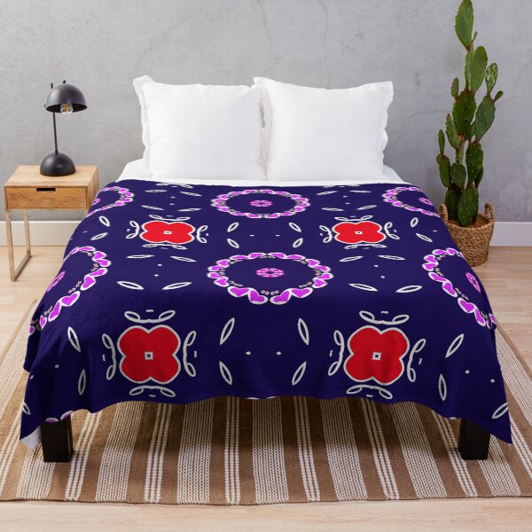 Item preview, Navy and Magenta Heart Mandala Pattern designed and sold by Tinsleybluebell.