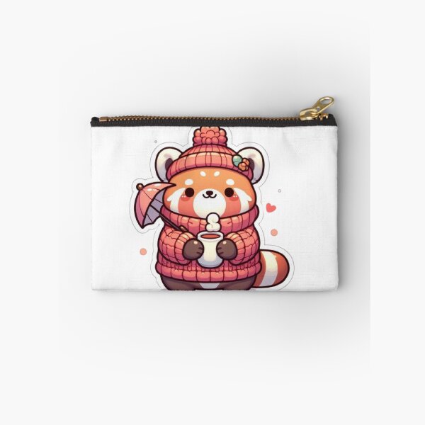 Item preview, Cozy Red Panda with Coffee & Umbrella | Cute Kawaii designed and sold by vigzhifushions.