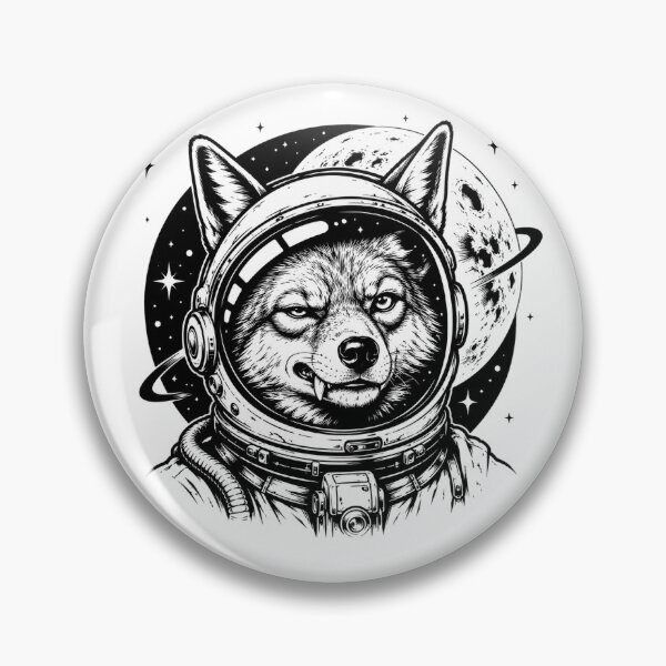 Item preview, Cosmic Wolf Astronaut Space Explorer designed and sold by the-dovlat.