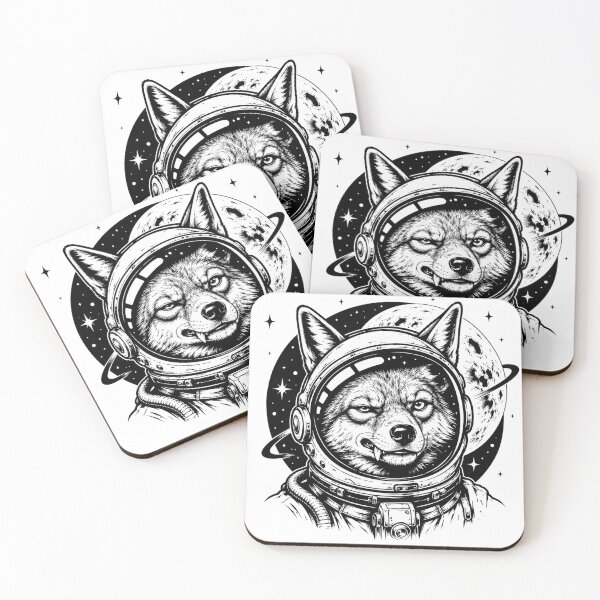 Item preview, Cosmic Wolf Astronaut Space Explorer designed and sold by the-dovlat.
