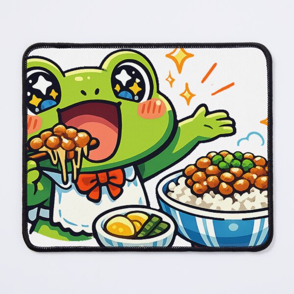 Item preview, Kawaii Natto Lover Frog Sticker | Funny Japanese Breakfast Foodie Meme designed and sold by kawaii animal store (in Japan).