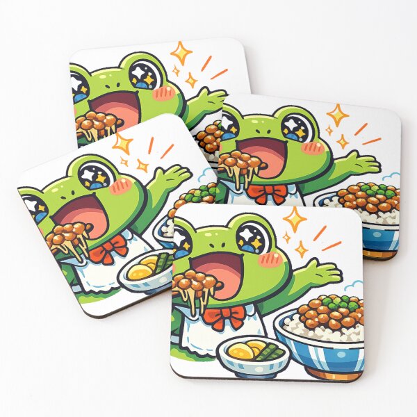 Item preview, Kawaii Natto Lover Frog Sticker | Funny Japanese Breakfast Foodie Meme designed and sold by kawaii animal store (in Japan).