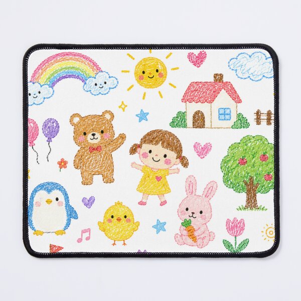 Item preview, Happy Childhood Crayon Doodle Art designed and sold by 0606PM.