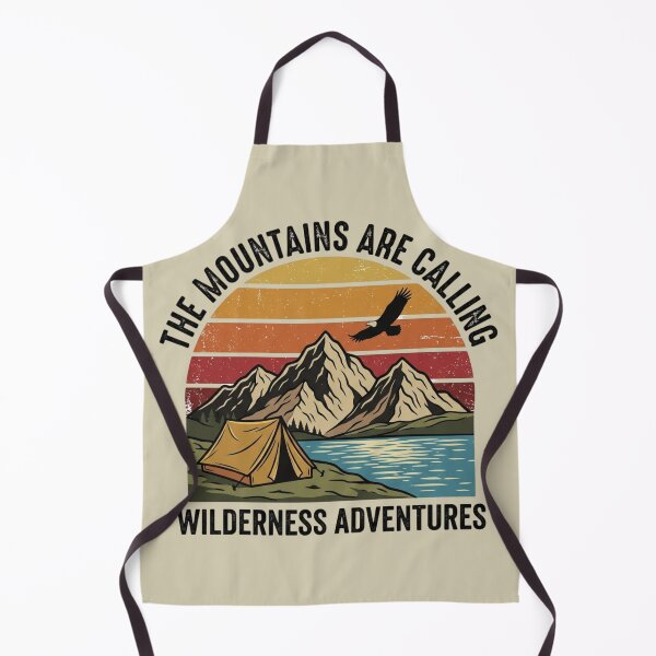 Item preview, The Mountains Are Calling Vintage Retro Camping Sunset Arch Badge designed and sold by PACS0011.