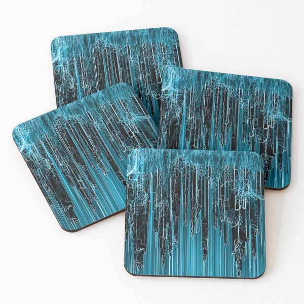 Item preview, Vines of the enchanting jungle in blue turquoise designed and sold by Segasprojects.