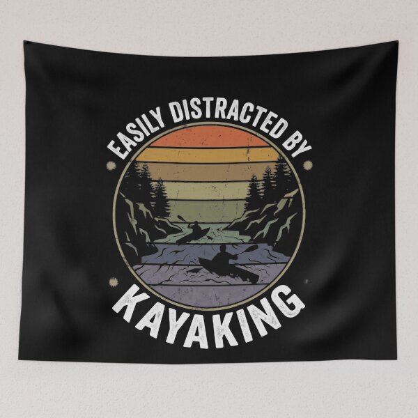 Item preview, Easily Distracted By Kayaking Kayaker Water Sport Hobby designed and sold by JonesFlora2025.