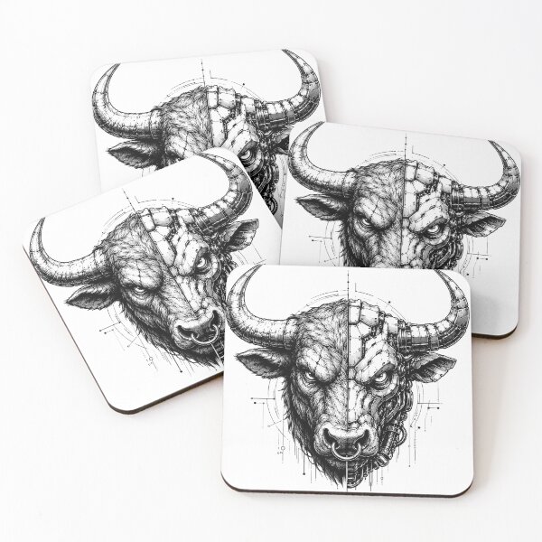 Item preview, Cybernetic Bull Future Meets Nature designed and sold by the-dovlat.