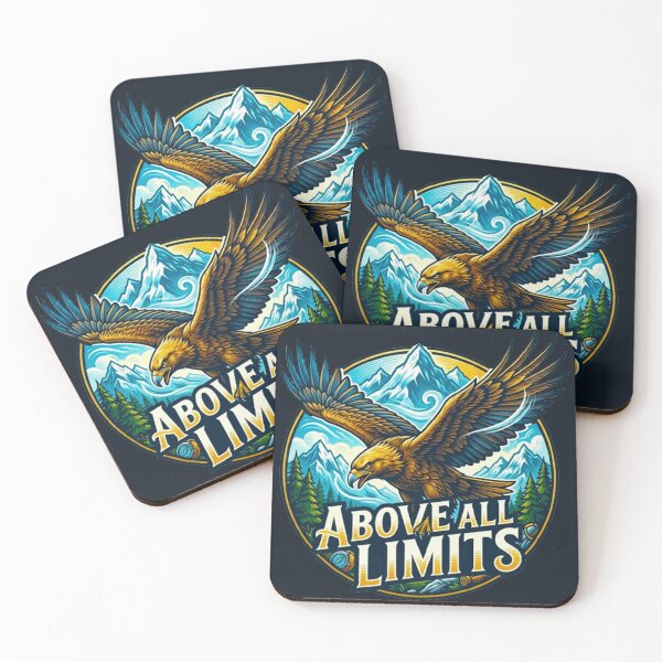 Item preview, Above All Limits Golden Eagle Vintage Mountain Wilderness Retro Badge designed and sold by MT-Hub | Art for Every Soul.