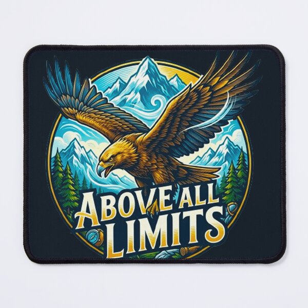 Item preview, Above All Limits Golden Eagle Vintage Mountain Wilderness Retro Badge designed and sold by MT-Hub | Art for Every Soul.