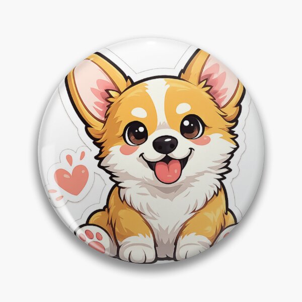 Item preview, Cute Corgi Sticker | Kawaii Pembroke Welsh Corgi Dog Cartoon designed and sold by Skedart.