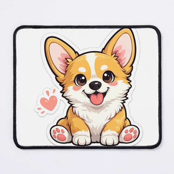Item preview, Cute Corgi Sticker | Kawaii Pembroke Welsh Corgi Dog Cartoon designed and sold by Skedart.