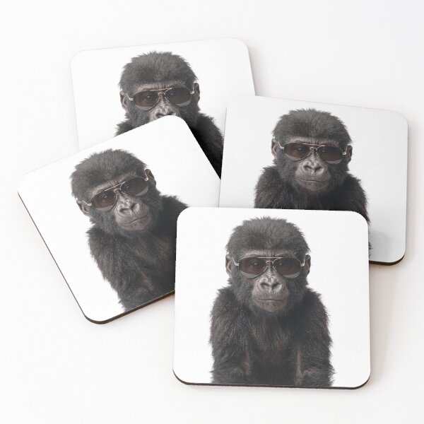 Item preview, Cute Baby Gorilla Wearing Sunglasses Funny designed and sold by RareLavender.
