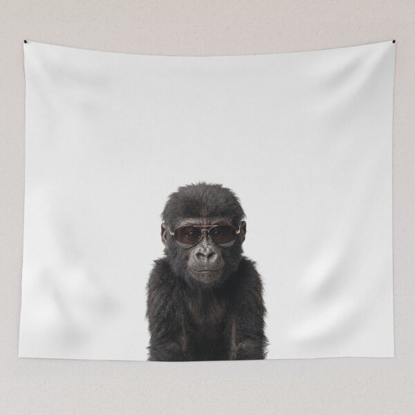 Item preview, Cute Baby Gorilla Wearing Sunglasses Funny designed and sold by RareLavender.