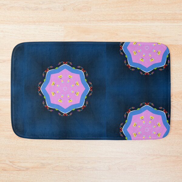 Item preview, Navy and Pink Confetti Mandala Pattern designed and sold by Tinsleybluebell.