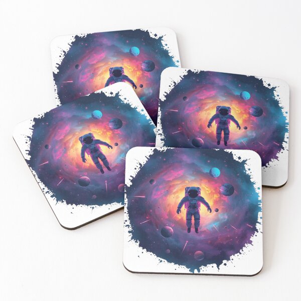 Item preview, Astronaut in Space Galaxy Nebula Colorful Cosmic Universe Illustration designed and sold by redblink store.