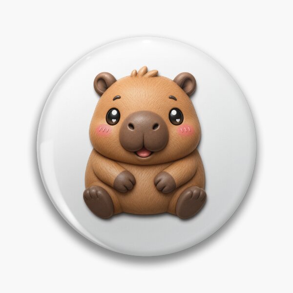 Item preview, Cute Kawaii Capybara Charm – Adorable 3D Cartoon Sticke designed and sold by AstraDrip Studio.