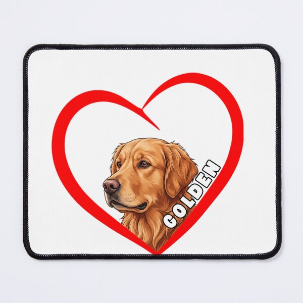 Item preview, Golden Retriever Heart Brush Stroke Silhouette designed and sold by KrystekShop.
