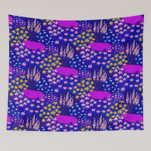 Item preview, Night Garden - Floral Seamless Repeat Pattern designed and sold by NaliniLe.