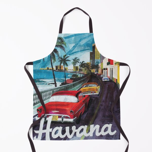 Item preview, Havana – Vintage Painted Travel Art Print | Cuba Classic Car Poster designed and sold by OzzFrequency.