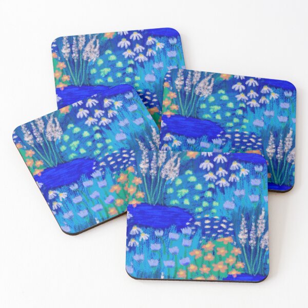 Item preview, Vibrant Blue Garden - Floral Seamless Repeat Pattern designed and sold by NaliniLe.