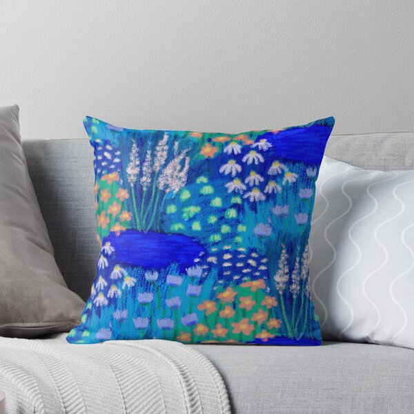 Item preview, Vibrant Blue Garden - Floral Seamless Repeat Pattern designed and sold by NaliniLe.