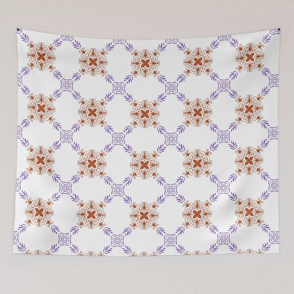 Item preview, Mediterranean ceramic tile style repeating texture for wallpaper or fabric. designed and sold by AjjimaJKM.