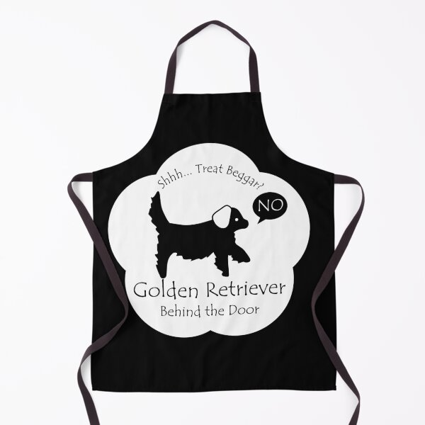 Item preview, Funny Golden Retriever Treat Beggar Behind the Door Whtie Base designed and sold by Na7nasColorShop.