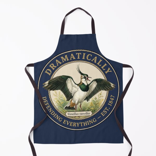 Item preview, Dramatically Defending Everything Lapwing Humor Badge designed and sold by CalmCapy Co.