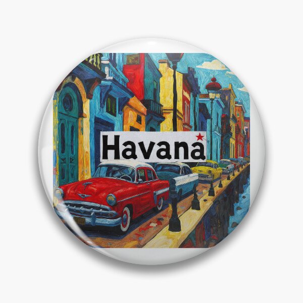 Item preview, Havana – Vintage Painted Travel Art Print | Cuba Classic Car Poster designed and sold by OzzFrequency.