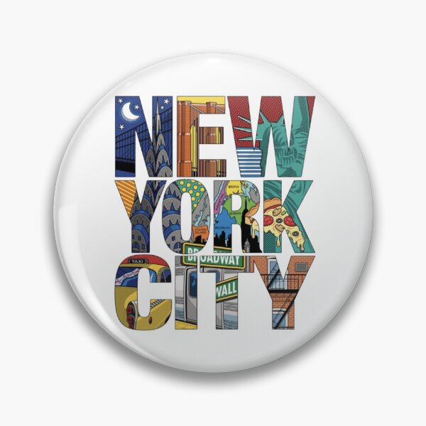 Item preview, New York City Vintage Travel Typography Art Retro NYC Skyline Lettering Design designed and sold by ZyloPrints.