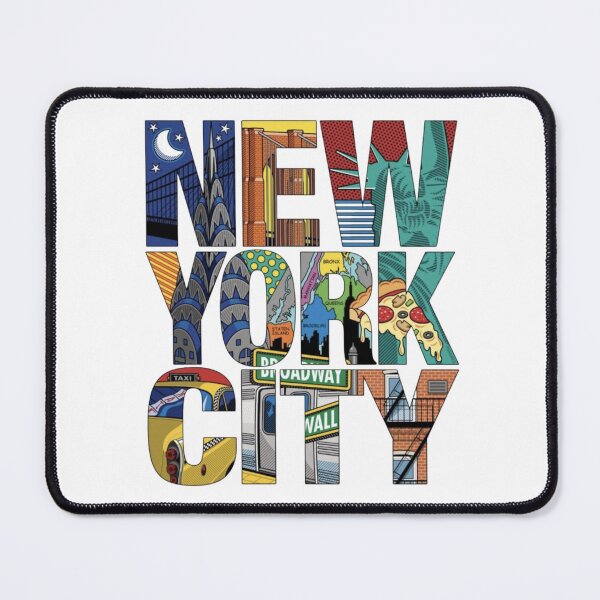 Item preview, New York City Vintage Travel Typography Art Retro NYC Skyline Lettering Design designed and sold by ZyloPrints.