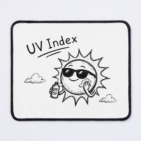 Item preview, UV Index Sun SPF 50 Funny Summer Beach Sunscreen Design designed and sold by MonkiFlipp.